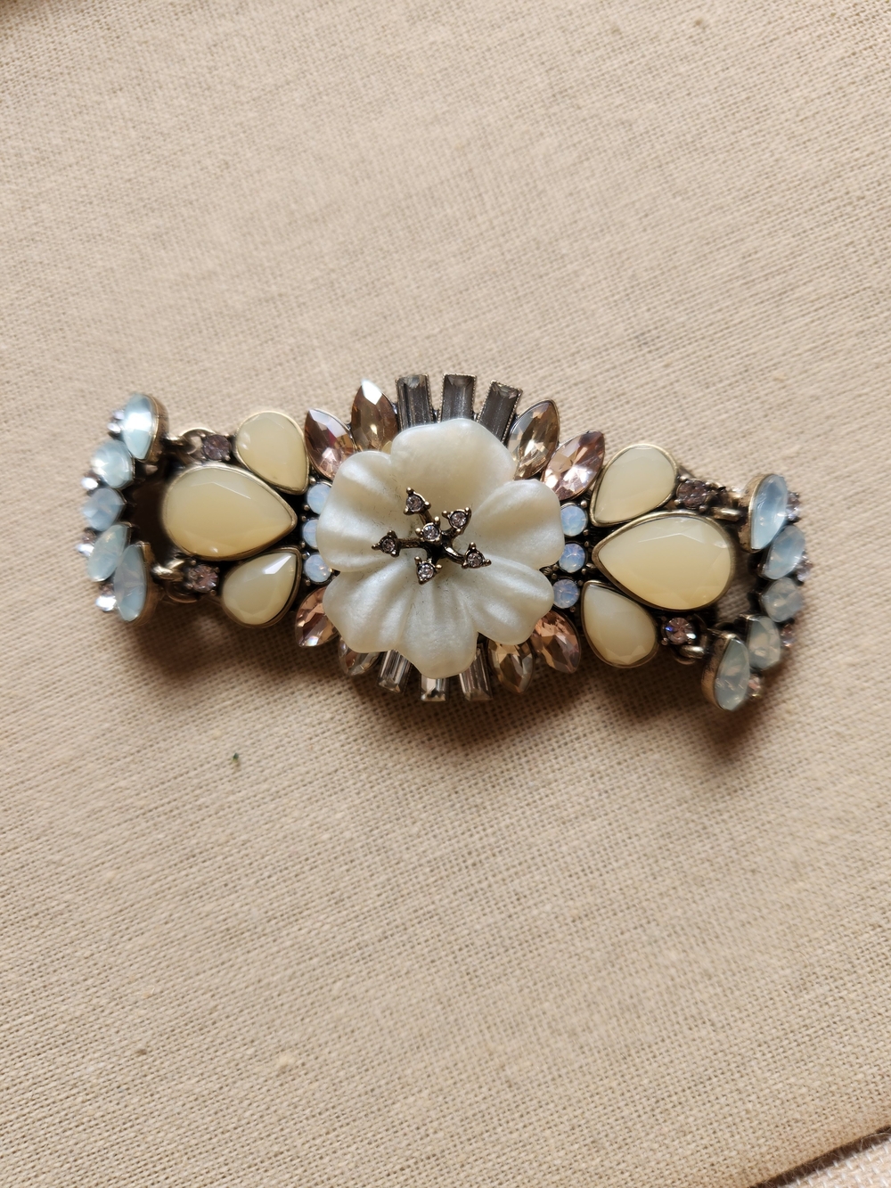 Chloe + Isabel Gilded Petals Statement Floral Cuff Bracelet Gold Y2K Old Money